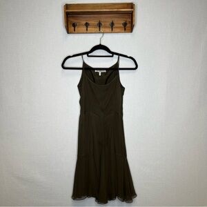 Morgane Le Fay | Olive Green‎ Spaghetti Strap Sundress Small Mini